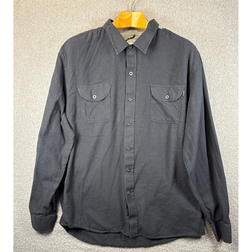 Jetty Marine Supply Company Button Up Shirt Men XXL Gray Cotton Flannel Slim Fit - Picture 2 of 11